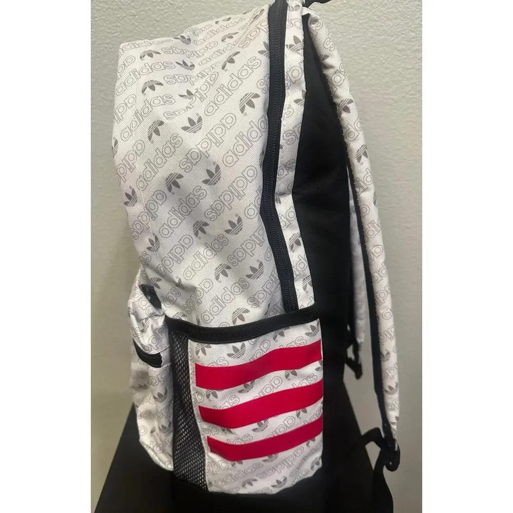 New Adidas Base Backpack Monogram White/Powder - Picture 2 of 8